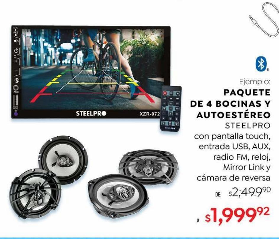 DelSol Paquete de 4 bocinas y autoestéreo oferta