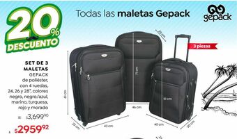 Set de 3 maletas