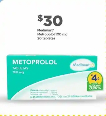 Metoprolol 100mg c/20tabs