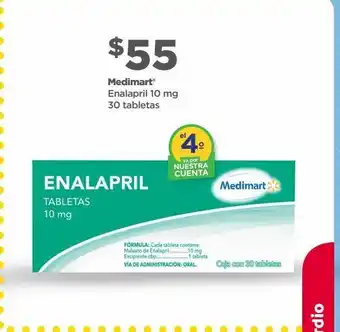 Bodega Aurrerá Enalapril 10mg c/20 tabs oferta
