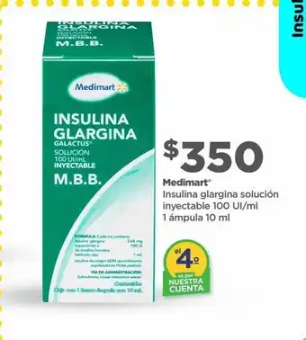 Bodega Aurrerá Insulina glargina solución inyectable 1 ámpula 10ml oferta