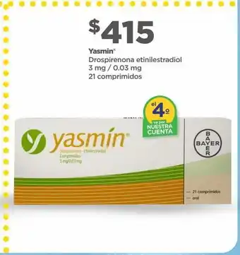 Bodega Aurrerá Yasmín c/21 comprimidos oferta