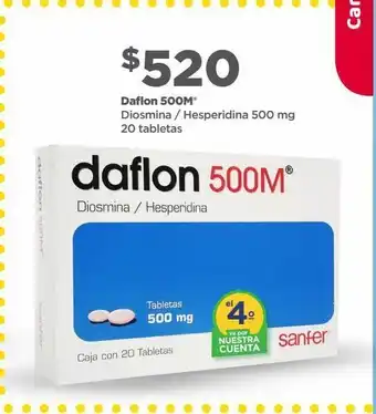 Bodega Aurrerá Daflon 500m c/20 tabs oferta