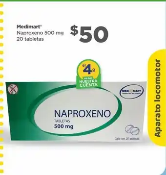 Bodega Aurrerá Naproxeno 500mg c/20 tabs oferta