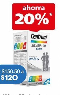 Farmacia San Pablo Centrum silver tab 4000ui caj c/30 oferta