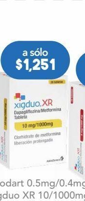Farmacia San Pablo Xigduo xr 10/1000mg 28 tabletas oferta