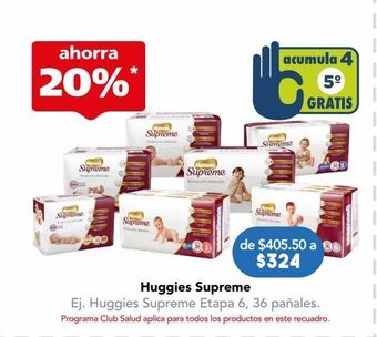 Farmacia San Pablo Huggies supreme pañales unisex etapa 6 oferta