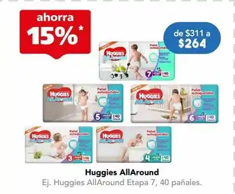 Farmacia San Pablo Huggies allaround etapa 7, 40 pañales. oferta
