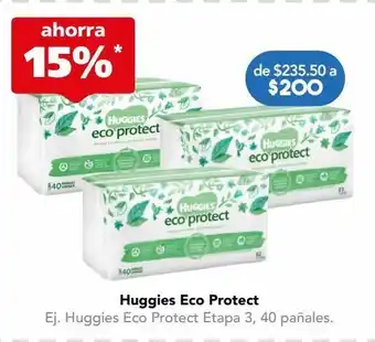 Farmacia San Pablo Huggies eco protect etapa 3, 40 pañales. oferta