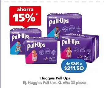 Huggies pull ups xl niña 30 piezas