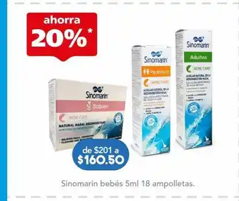 Sinomarin bebés 5ml 18 ampolletas.