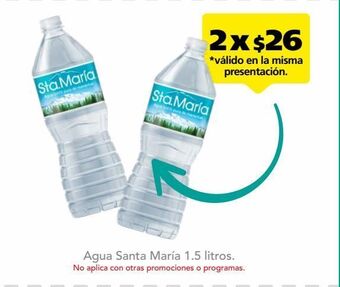Farmacia San Pablo Agua santa maria 1.5 litros oferta