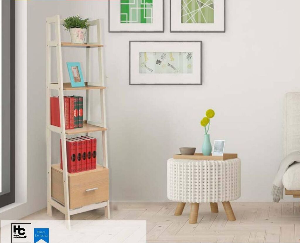 Sodimac Homecenter Librero con 1 cajon y 3 repisas blanco oferta
