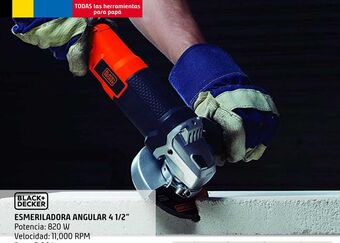 Sodimac Homecenter Esmeriladora angular 4-1/2" (115mm) 11,000 rpm 820w + guantes y gogles oferta