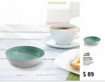 Sodimac Homecenter Bowl mediano melamina 20cm liso aqua fantasy garden oferta