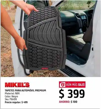 Sodimac Homecenter Tapetes para automovil premium negro oferta