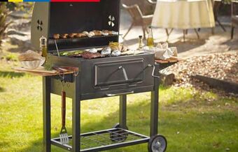 Sodimac Homecenter Asador de carbón con tapa y bandejas oferta