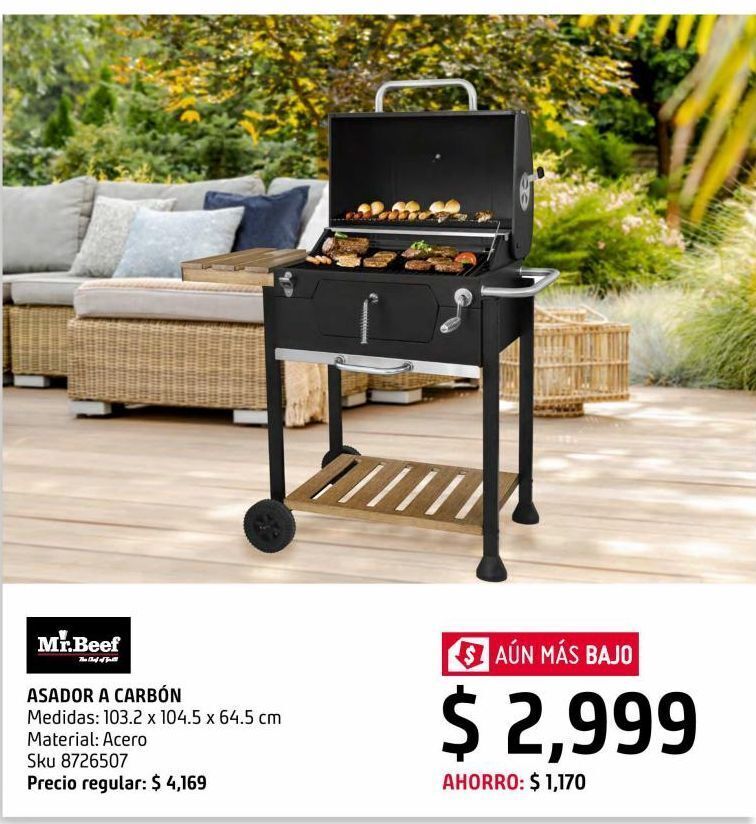 Sodimac Homecenter Parrilla carbón con bandeja oferta