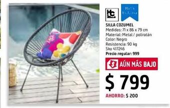 Sodimac Homecenter Silla cozumel negra oferta