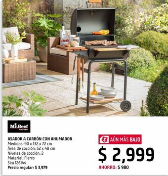 Sodimac Homecenter Asador de carbón con ahumador oferta