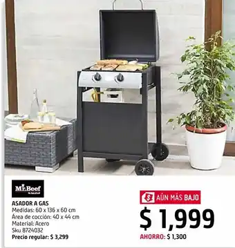 Sodimac Homecenter Asador de exterior con 2 quemadores oferta