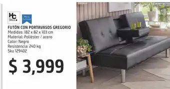 Sodimac Homecenter Futon con portavasos gregorio oferta