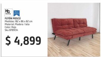 Sodimac Homecenter Futón moscú rojo oferta