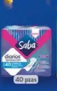 Pantiprotectores saba diarios +protección largo 40 pzas