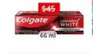Walmart Crema dental colgate luminous white carbón activado 66 ml oferta