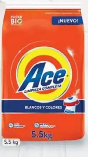 Walmart Detergente en polvo ace limpieza completa 5.5 kg oferta
