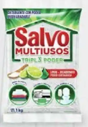 Walmart Detergente salvo multiusos triple poder 1 kg oferta
