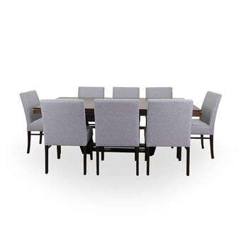 Mueblería Villarreal Comedor de 8 sillas color gris oferta
