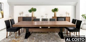 Casa de las Lomas Comedor xander con 8 sillas granada negro y 2 sillas altare oferta