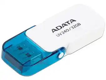 Unidad flash usb 2.0 adata auv240 de 32gb. color blanco.