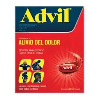Farmacias YZA Advil max 20 caps oferta