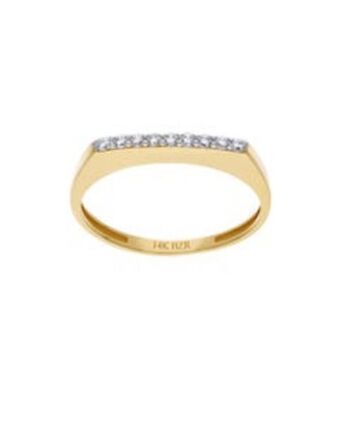 Joyerías Bizzarro Anillo de oro amarillo 14k con zirconias oferta