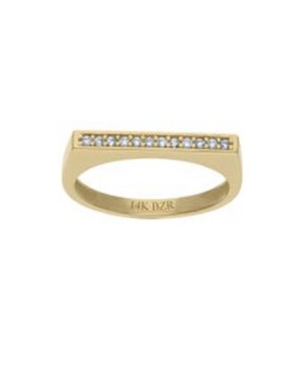 Joyerías Bizzarro Anillo de oro amarillo 14k con zirconias oferta
