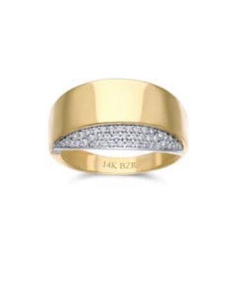 Joyerías Bizzarro Anillo de oro combinado 14k con zirconias oferta