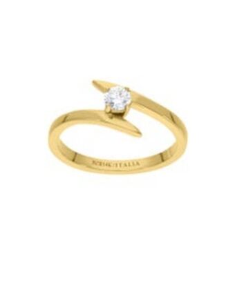 Joyerías Bizzarro Anillo solitario en oro amarillo de 14k con un brillante de 25 puntos oferta