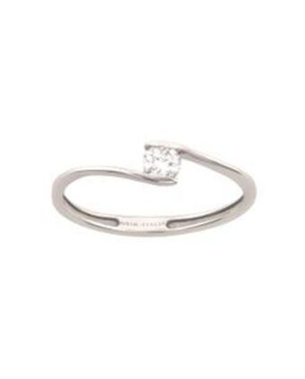 Joyerías Bizzarro Anillo de compromiso solitario de oro blanco diamante 15 puntos oferta