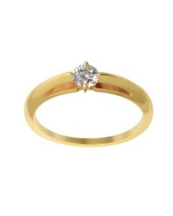 Joyerías Bizzarro Anillo de compromiso solitario de oro amarillo con un diamante de 34 puntos oferta