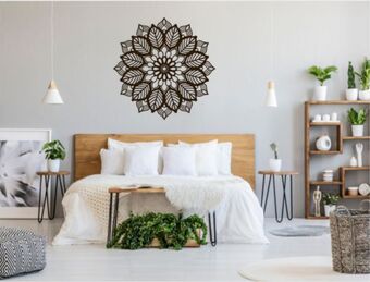 Figura decorativa para pared mándala café