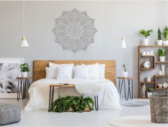 Muebles Dico Figura decorativa para pared mándala plata oferta