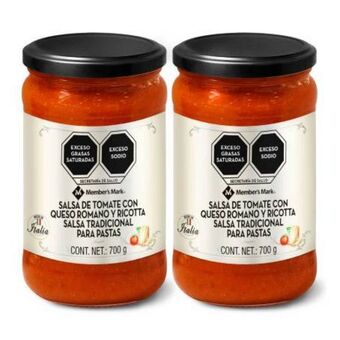 Sam's Club Salsa de tomate member's mark con queso romano y ricotta 2 pzas de 700 g c/u oferta