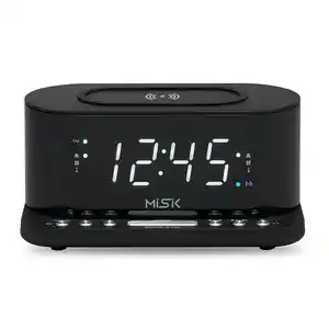 RadioShack Radio Reloj Qi Misik MR486 / Negro / USB oferta