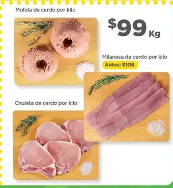 Bodega Aurrerá Milanesa de cerdo kg oferta