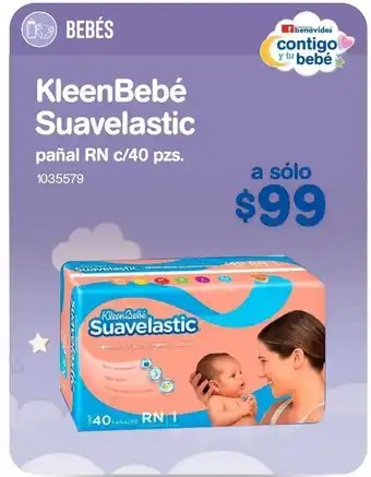 Farmacias Benavides Kbb suavelastic pañal rn 40un oferta