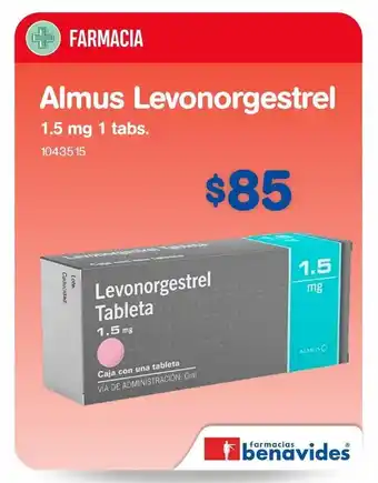 Almus levonorgestrel 1.5 mg 1 tab