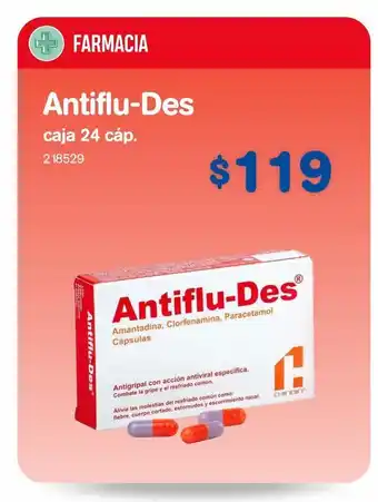 Farmacias Benavides Antiflu-des caja 24 cap oferta