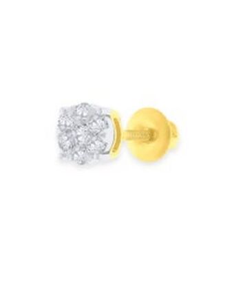 Joyerías Bizzarro Arete individual de oro con diamante oferta